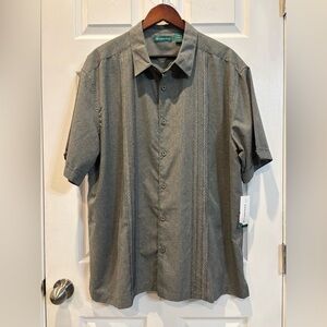 Cubavera Men's Charcoal Button Down Shirt